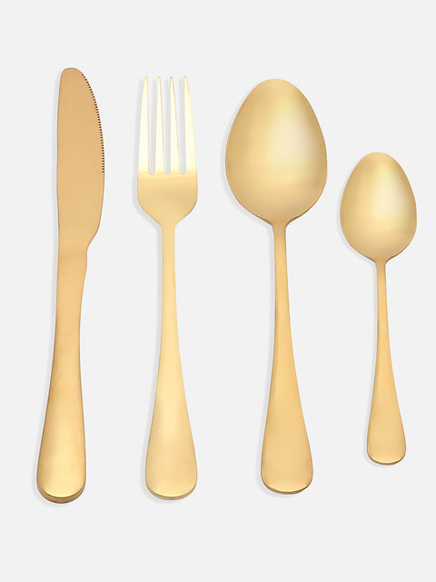 Gold Solid Stainless Steel Cutlery Set