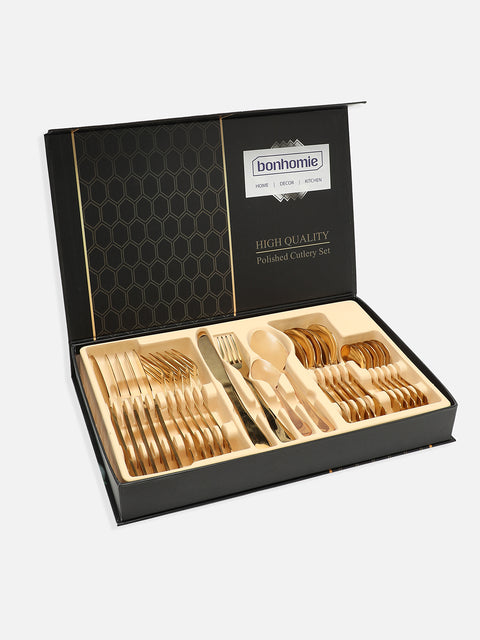 Gold Solid Stainless Steel Cutlery Set