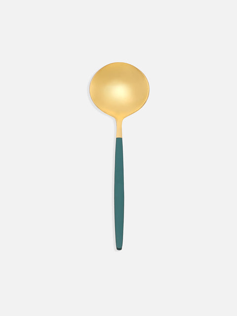 Forest Green & Gold Solid Stainless Steel Cutlery Set