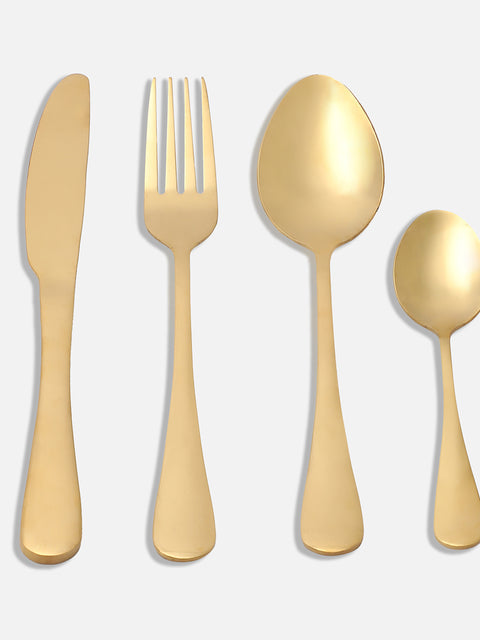Gold Solid Stainless Steel Cutlery Set