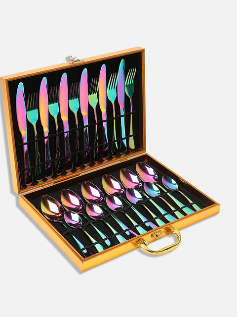Holographic Solid Metal Cutlery Set