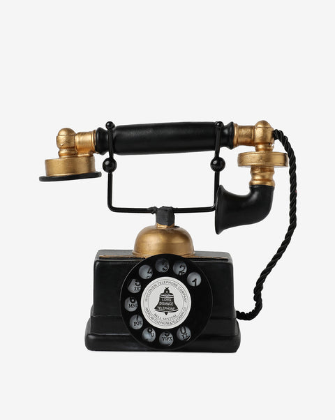 Black & Gold Vinatge Telephone Showpiece