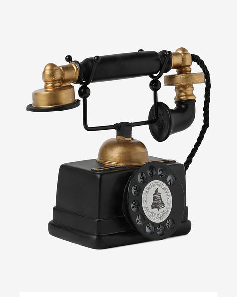 Black & Gold Vinatge Telephone Showpiece