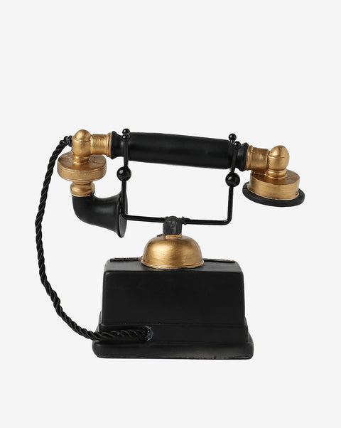 Black & Gold Vinatge Telephone Showpiece