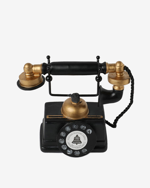 Black & Gold Vinatge Telephone Showpiece