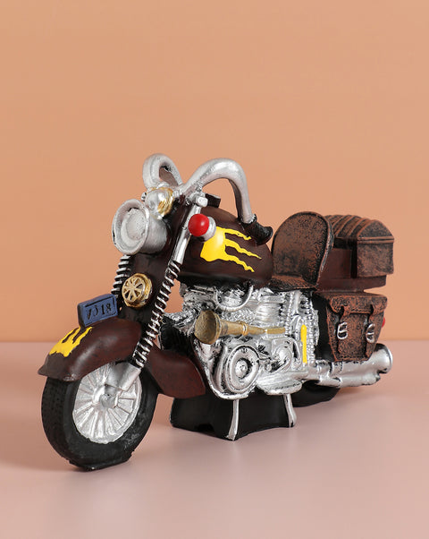 Brown Motor Bike Ceramic Showpiece | Pack Of 1