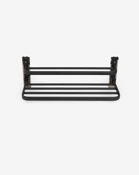 Black Solid Stainless Steel Towel Rack