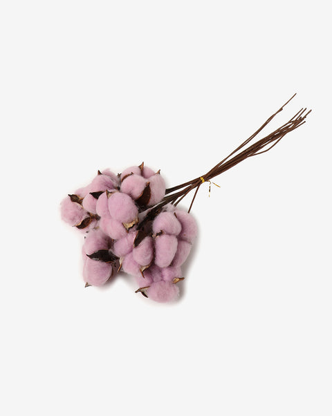 Lavender Cotton Faux Decorative Flower Bouquet | PACK OF 10