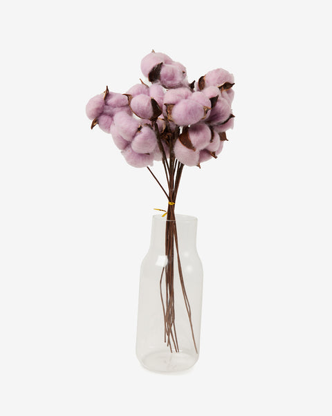 Lavender Cotton Faux Decorative Flower Bouquet | PACK OF 10