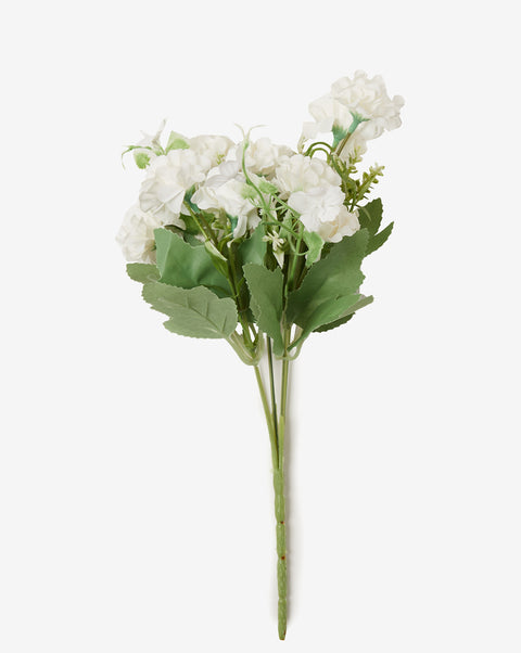 White Hydrangea Faux Decorative Flower Bouquet | PACK OF 1
