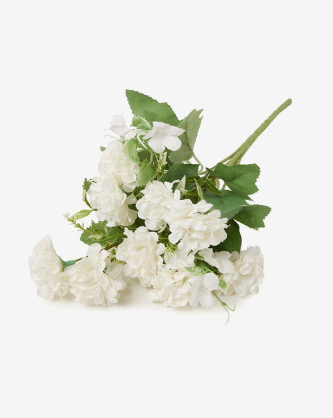 White Hydrangea Faux Decorative Flower Bouquet | PACK OF 1