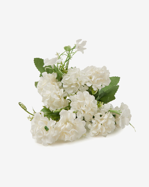 White Hydrangea Faux Decorative Flower Bouquet | PACK OF 1