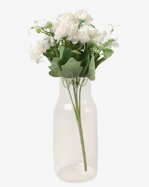 White Hydrangea Faux Decorative Flower Bouquet | PACK OF 1