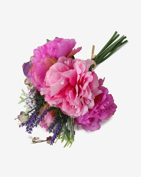 Pink Carnation Faux Decorative Flower Bouquet | PACK OF 8