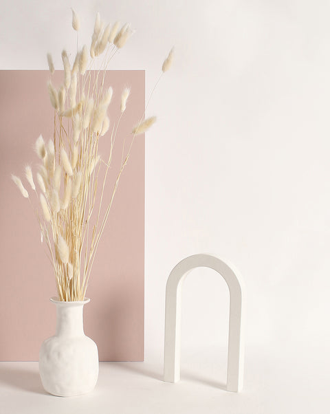 White Bunny Tails Dried Natural Decorative Bouquet