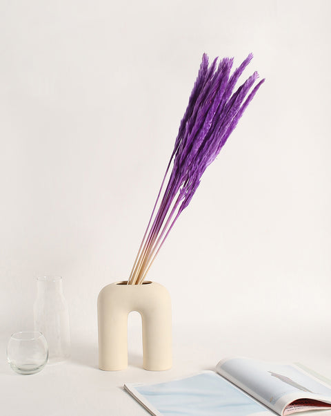Lavender Pampas Grass Dried Natural Decorative Bouquet | PACK OF 15