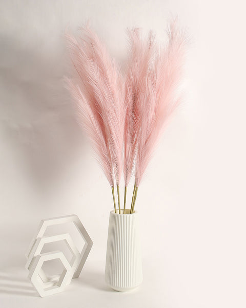 Pink Pampas Grass Dried Natural Decorative Bouquet | PACK OF 5