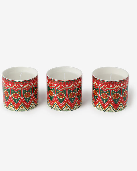 Multi-Colour Abstarct Printed Ceramic Planter | Pack Of 3
