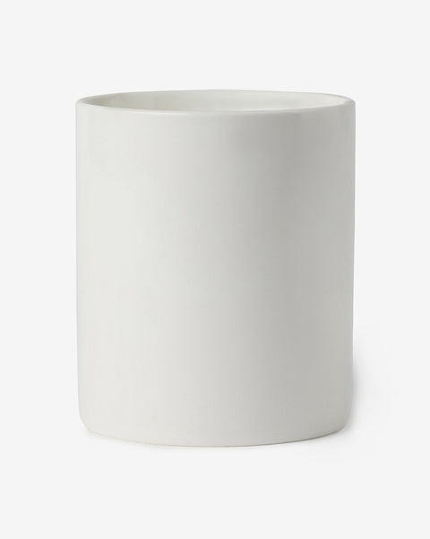 White Solid Ceramic Planter With Black Metal Stand | Pack Of 1