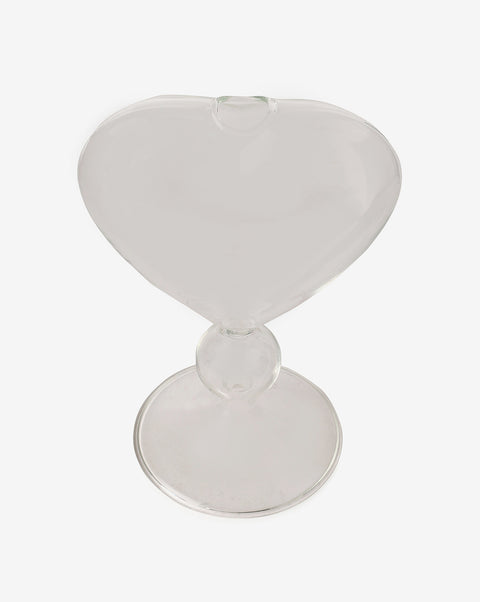 Transparent Solid Heart Shaped Glass Vase | Pack Of 1