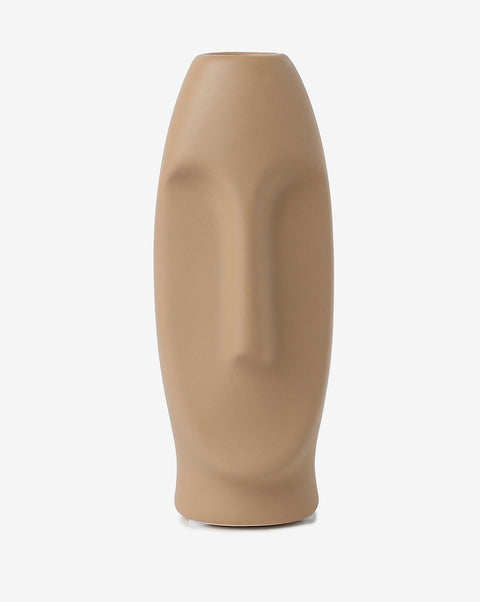 Beige Solid Face Shaped Acrylic Vase | Pack Of 1