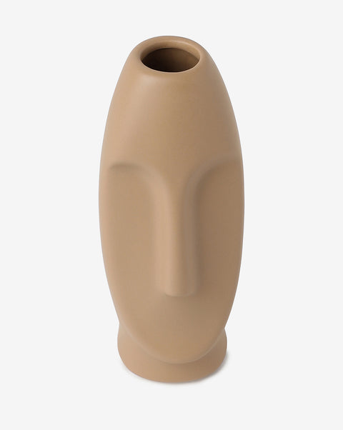 Beige Solid Face Shaped Acrylic Vase | Pack Of 1