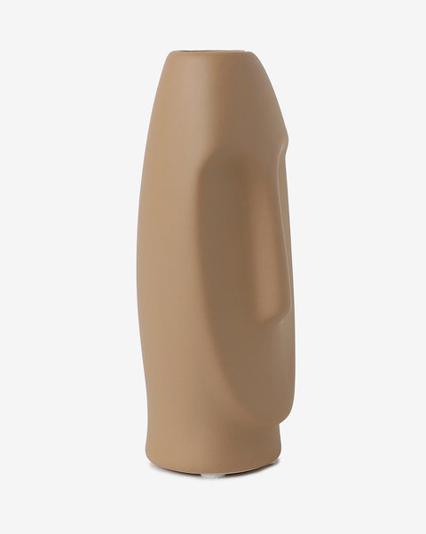 Beige Solid Face Shaped Acrylic Vase | Pack Of 1