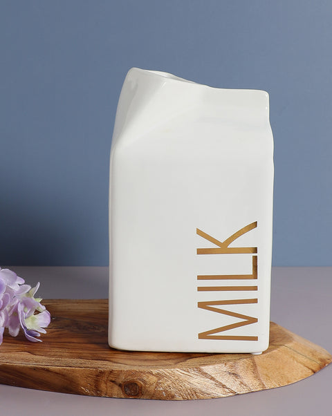 White Solid Ceramic Pitcher | Pack Of !