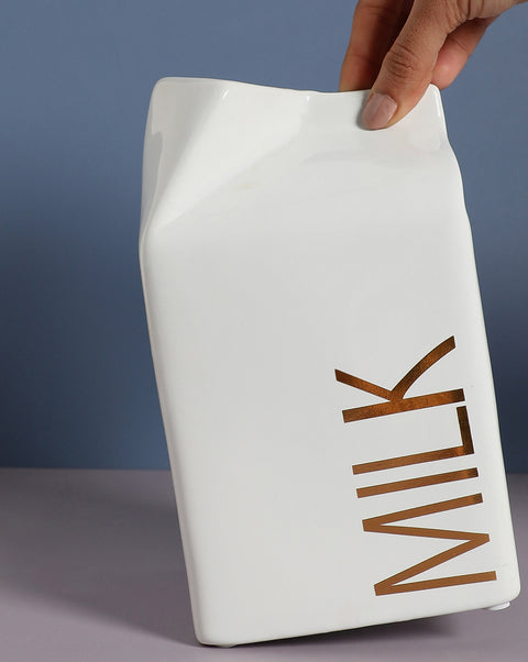 White Solid Ceramic Pitcher | Pack Of !